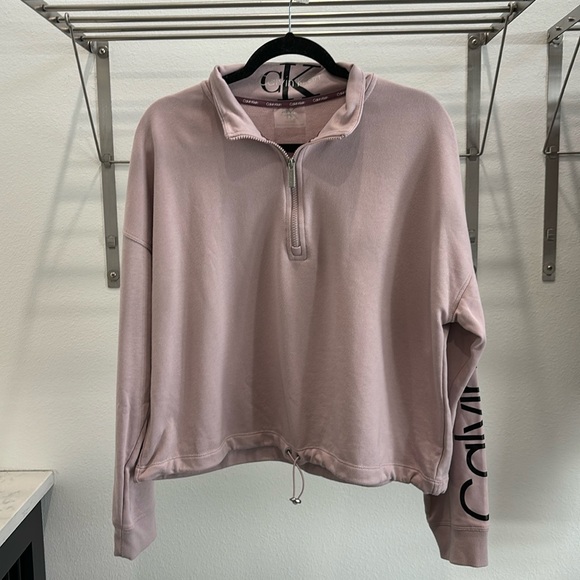Calvin Klein Cropped Sweatshirt - blush - size XXL - Picture 1 of 8